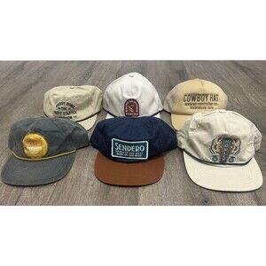 LOT Of 6 Hats Sendero Provisions Co, Howler Brothers, Poncho, Breggy Bomb Caps